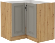 Przejdź do produktu Szafka kuchenna dolna narożna 90x90 DN 1F BB jasny szary mat KLEO CLAYGREY/AR