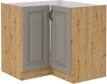 Szafka kuchenna dolna narożna 89x89 DN 1F BB jasny szary mat KLEO CLAYGREY/AR