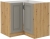 Szafka kuchenna dolna narożna 89x89 DN 1F BB jasny szary mat KLEO CLAYGREY/AR