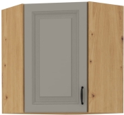 Przejdź do produktu Szafka kuchenna górna narożna 60x60 GN-72 1F 45* jasny szary mat / dąb artisan KLEO CLAYGREY/AR