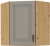 Szafka kuchenna górna narożna 58x58 GN-72 1F jasny szary mat / dąb artisan KLEO CLAYGREY/AR