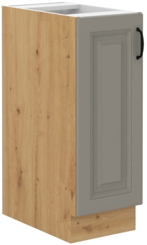 Szafka kuchenna dolna 30 D CARGO BB jasny szary mat/dąb artisan KLEO CLAYGREY/AR