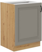 Przejdź do produktu Szafka kuchenna dolna 60 D 1F BB jasny szary mat / dąb artisan KLEO CLAYGREY/AR