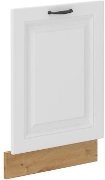 Front do zabudowy zmywarki ZM 713x596 biały mat/ dąb artisan KLEO WH/AR