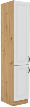 Słupek kuchenny 40 DK-210 2F biały mat /dąb artisan KLEO WH/AR