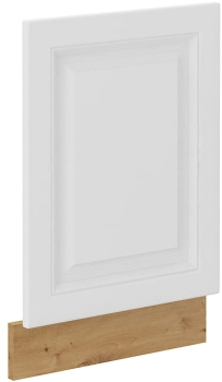Front do zabudowy zmywarki ZM 570x446 biały mat/dab artisan KLEO WH/AR
