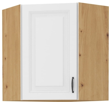 Szafka kuchenna górna narożna 58x58 GN-72 1F biały mat / dąb artisan KLEO WH/AR