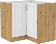 Przejdź do produktu Szafka kuchenna dolna narożna 90 x 90 DN 2F BB biały mat KLEO WH/AR