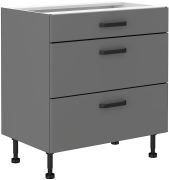 Przejdź do produktu Szafka kuchenna dolna szufladowa 80 D 3S BB antracyt NASTIA/ANT