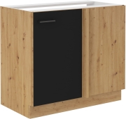 Przejdź do produktu Szafka kuchenna dolna narożna 105 ND 1F BB czarny mat MODERNO