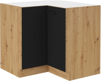Szafka kuchenna dolna narożna 89x89 DN 1F BB czarny mat MODERNO