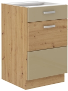 Przejdź do produktu Szafka kuchenna dolna 50 D 1F 1S BB PREMIUM BOX cappucino połysk ARTIS