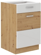 Przejdź do produktu Szafka kuchenna dolna 50 D 1F 1S BB PREMIUM BOX biały połysk IGA ARTIS