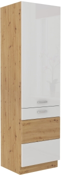 Słupek kuchenny 60 DK-210 2F biały połysk ARTIS