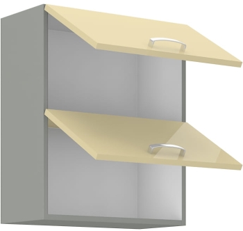 Szafka kuchenna górna 60 GU-72 2F kremowy połysk IGA KREM