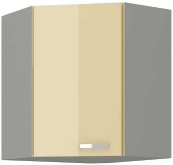 Szafka kuchenna górna narożna 58x58 GN-72 1F kremowy połysk IGA KREM