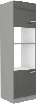 Słupek kuchenny 60 DPM-210 2F szary połysk IGA GREY