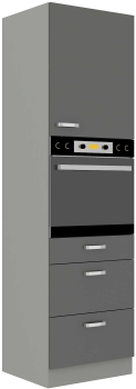 Słupek kuchenny 60 DPS-210 3S 1F szary połysk IGA GREY