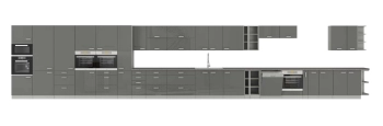 Szafka kuchenna górna 50 GU-36 1F szary połysk IGA GREY