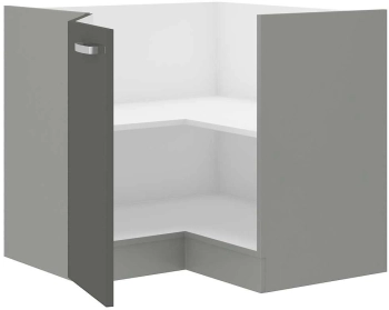 Szafka kuchenna dolna narożna 89x89 DN 1F BB szary połysk IGA GREY
