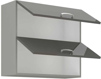 Szafka kuchenna górna 80 GU-72 2F szary połysk IGA GREY