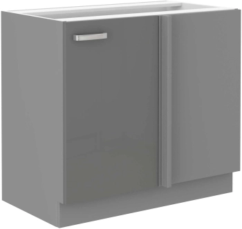 Szafka kuchenna dolna narożna 105 ND 1F BB szary połysk IGA GREY