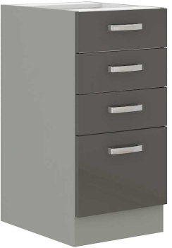 Szafka dolna szufladowa 40 D 3S BB szary połysk IGA GREY