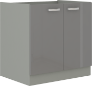 Przejdź do produktu Szafka kuchenna dolna 80 D 2F BB szary połysk IGA GREY