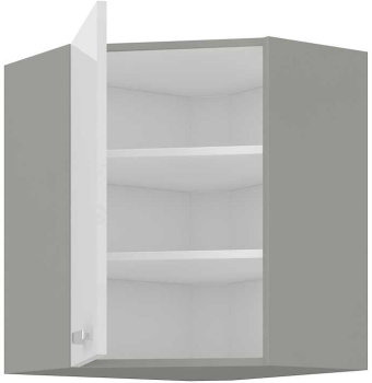 Szafka kuchenna górna narożna 58x58 GN-72 1F biały połysk IGA BIANCA