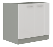 Przejdź do produktu Szafka kuchenna dolna 80 D 2F BB biały połysk IGA BIANCA