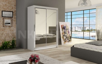 miami7_biala,120cm Szafa MIAMI (CLARA), szafa przesuwna, garderoba, szafa do sypialni, szafa z lustrem.jpg