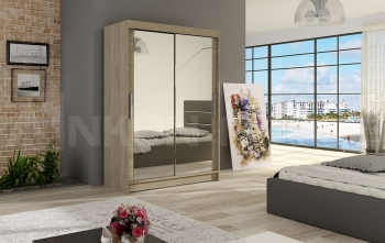 miami7_sonoma,120cm Szafa MIAMI (CLARA), szafa przesuwna, garderoba, szafa do sypialni, szafa z lustrem.jpg