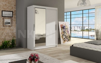 miami6_biala,120cm Szafa MIAMI (CLARA), szafa przesuwna, garderoba, szafa do sypialni, szafa z lustrem.jpg