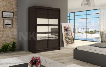miami5_choco,120cm Szafa MIAMI (CLARA), szafa przesuwna, garderoba, szafa do sypialni, szafa z lustrem.jpg