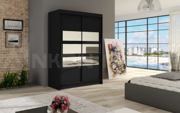 miami5_czarna,120cm Szafa MIAMI (CLARA), szafa przesuwna, garderoba, szafa do sypialni, szafa z lustrem.jpg