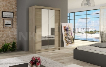 miami2_sonoma,120cm Szafa MIAMI (CLARA), szafa przesuwna, garderoba, szafa do sypialni, szafa z lustrem.jpg