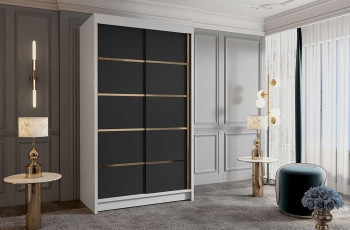 vigo4_bialy_czarny,100cm Szafa VIGO (AMIS), szafa przesuwna, garderoba, szafa do sypialni, szafa z lustrem.jpg