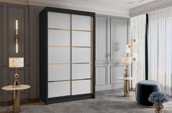 vigo4_czarny_bialy,100cm Szafa VIGO (AMIS), szafa przesuwna, garderoba, szafa do sypialni, szafa z lustrem.jpg