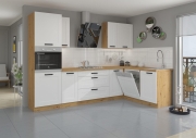 Przejdź do produktu Zestaw mebli kuchennych LUNEA WH/AR biały mat / dąb artisan 285x170cm