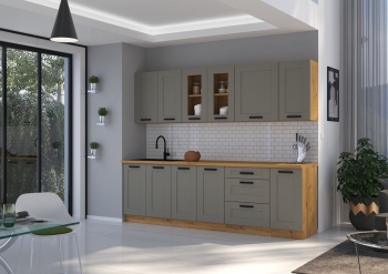 LUNA 260 CM CLAYGR-AR 6, meble kuchenne, kuchnia na wymiar, szafki kuchenne, szafki do kuchni MDF, kuchnia w połysku, blaty kuchenne.jpg