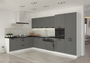 Przejdź do produktu Zestaw mebli kuchennych LUNEA DUSTGR/WH ciemny szary / biały mat 210X350cm