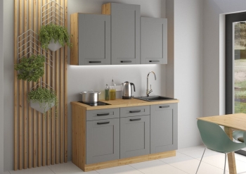 LUNA DUSTGR-AR 2 150CM, meble kuchenne, kuchnia na wymiar, szafki kuchenne, szafki do kuchni MDF, kuchnia w połysku, blaty kuchenne.jpg