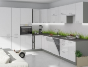 Przejdź do produktu Zestaw mebli kuchennych IGA BIANCA biały połysk 265X330cm