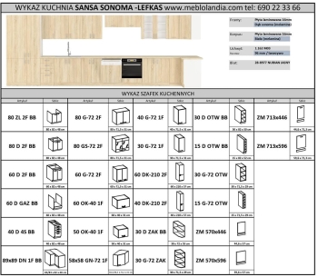 SANSA Kuchnie wykaz bez cen_page-0001, meble kuchenne, kuchnia na wymiar, szafki kuchenne, szafki do kuchni MDF, kuchnia w połysku, blaty kuchenne.jpg