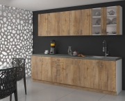 Przejdź do produktu Zestaw mebli kuchennych SANSA LEFKAS dąb burgundzki / biały 260cm