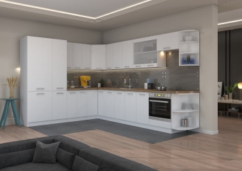 EKO WHITE 14  250X340CM, meble kuchenne, kuchnia na wymiar, szafki kuchenne, szafki do kuchni MDF, kuchnia w połysku, blaty kuchenne.jpg