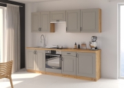 Przejdź do produktu Zestaw mebli kuchennych KLEO CLAYGR/AR jasny szary / dąb artisan 250cm