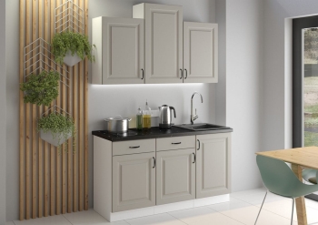 STILO CLAYGR WH 4 150cm, meble kuchenne, kuchnia na wymiar, szafki kuchenne, szafki do kuchni MDF, kuchnia w połysku, blaty kuchenne.jpg