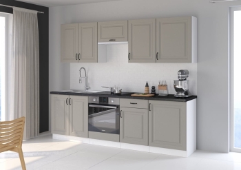 STILO CLAYGR WH 7 250cm, meble kuchenne, kuchnia na wymiar, szafki kuchenne, szafki do kuchni MDF, kuchnia w połysku, blaty kuchenne.jpg