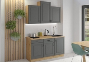 Przejdź do produktu Zestaw mebli kuchennych KLEO DUSTGR/AR ciemny szary / dąb artisan 150cm